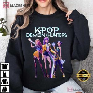 Kpop Demon Hunters Huntrix Girls Heroic Poses T Shirt (1)