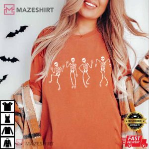 Dancing Skeleton Subtle Fuck Trump Halloween Spooky Feminist T-Shirt