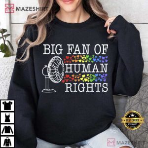 Big Fan Of Human Rights Activist Rainbow Hearts T Shirt (1)