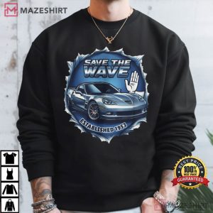 Car Lovers Corvette Sports Car Save The Wave T Shirt (4)