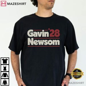 Gavin Newsom 2028 For President Leftist Political T-Shirt