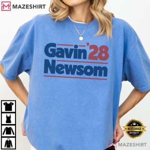 Gavin Newsom 2028 For President Leftist Political T Shirt (3)