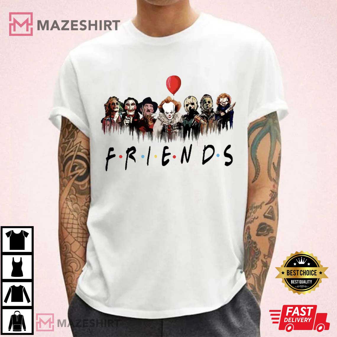 Halloween Horror Friends Spooky Trick Or Treat T-Shirt Halloween Horror Friends Spooky Trick Or Treat T-Shirt