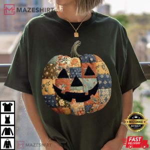 Retro Halloween Pumpkin Spooky Season T-Shirt