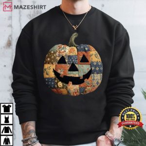 Retro Halloween Pumpkin Spooky Season T Shirt (1)