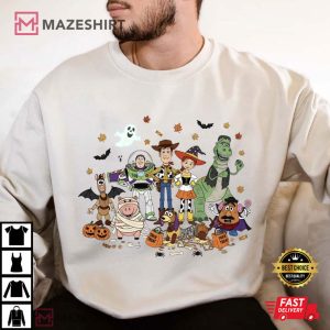 Toy Story Characters Disney Halloween Spooky T Shirt (1)