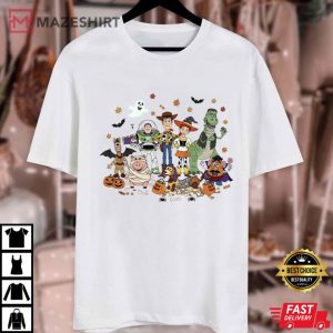 Toy Story Characters Disney Halloween Spooky T Shirt (2)