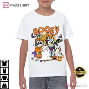 Booey Halloween Spooky Cartoon Witchy Bats T Shirt (1)