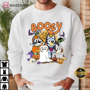 Booey Halloween Spooky Cartoon Witchy Bats T Shirt (3)