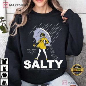 Salty Girl All These Flavors Girl Holding Umbrella Funny Meme T Shirt (4)