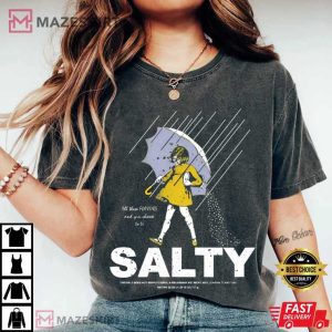 Salty Girl All These Flavors Girl Holding Umbrella Funny Meme T Shirt (3)