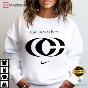 Caitlin Clark Was Here Signature Nike Logo T Shirt (4)