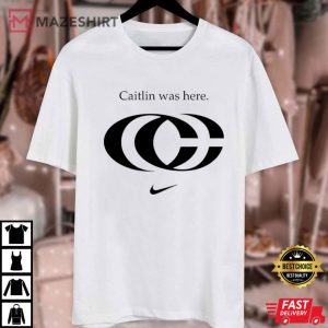 Caitlin Clark Was Here Signature Nike Logo T Shirt (1)