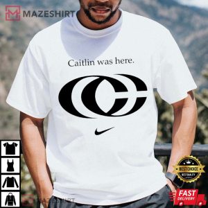 Caitlin Clark Was Here Signature Nike Logo T Shirt (2)