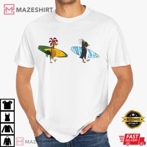 Cody Maverick And Chicken Joe Surfs Up Funny T Shirt (2)