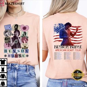 Benson Boone American Heart Tour Vintage Concert Music T Shirt (1)