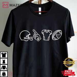 Football Mom Cute Football Season T Shirt (2)