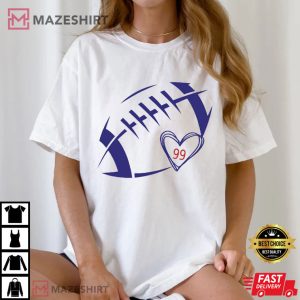 Football Heart Game Day Custom T Shirt (1)
