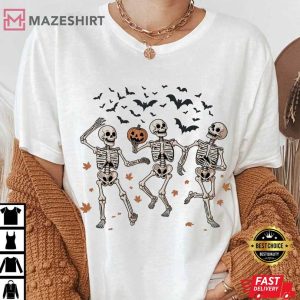 Fuck Trump Dancing Skeleton Halloween Spooky Secret Message T-Shirt