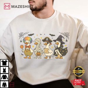 Halloween Goose Trick Or Treat Funny Spooky Season T Shirt (1)
