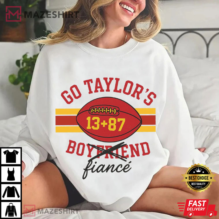 Go Taylor's Fiance Game Day Retro Football Bride Era T-Shirt Go Taylor's Fiance Game Day Retro Football Bride Era T-Shirt
