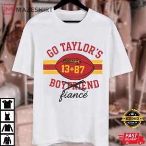 Go Taylor's Fiance Game Day Retro Football Bride Era T Shirt (2)