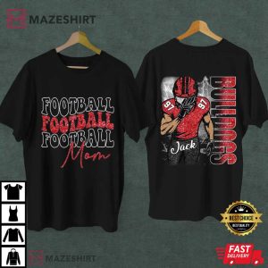 Football Mom Custom Your Name Number T Shirt (2)