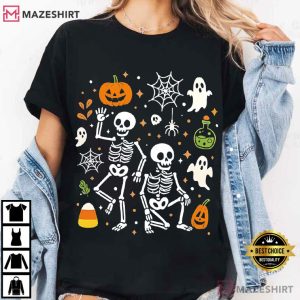 Subtle Fuck Trump FDT Halloween Skeleton Funny T-Shirt