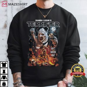 Damien Leone Terrifier Art Clown Halloween Horror Movie T Shirt (1)