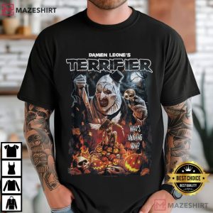 Damien Leone Terrifier Art Clown Halloween Horror Movie T-Shirt
