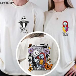 Jack Skellington And Sally Nightmare Before Christmas Couple Halloween T-Shirt