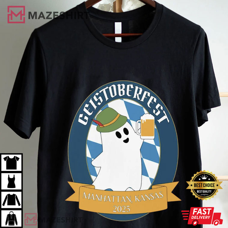 Geistoberfest Kansas 2025 Boo Ghost Halloween T-Shirt Geistoberfest Kansas 2025 Boo Ghost Halloween T-Shirt