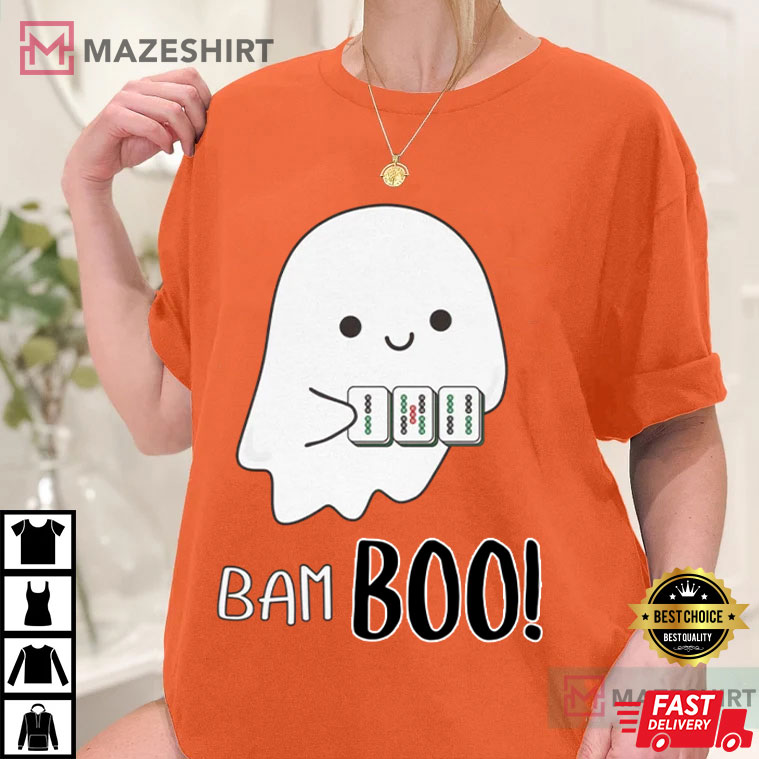 Bam Boo Cute Ghost Halloween Mahjong T-Shirt Bam Boo Cute Ghost Halloween Mahjong T-Shirt