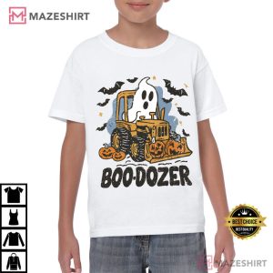 Boo Dozer Halloween Ghost Retro Spooky T-Shirt