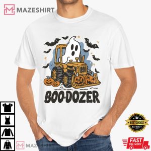 Boo Dozer Halloween Ghost Retro Spooky T Shirt (3)