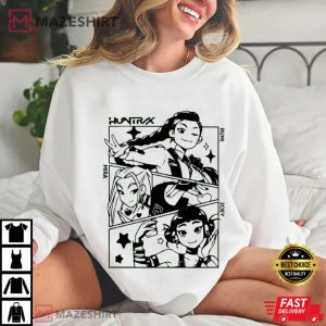 Huntrix Girls Mira Rumi Joey Kpop Demon Hunters Merch T Shirt (4)