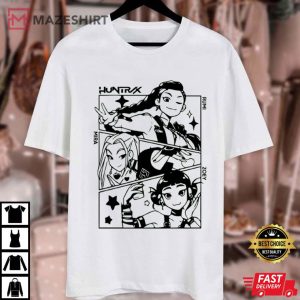 Huntrix Girls Mira Rumi Joey Kpop Demon Hunters Merch T Shirt (1)