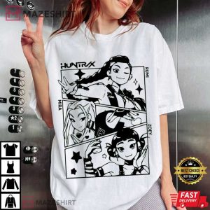 Huntrix Girls Mira Rumi Joey Kpop Demon Hunters Merch T-Shirt