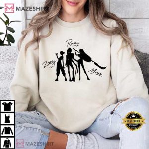 Mira Rumi Joey Huntrix Girls Kpop Demon Hunters Gift T Shirt (4)