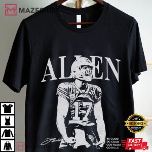 Josh Allen God Bless Go Bill Vintage Game Day T Shirt (4)