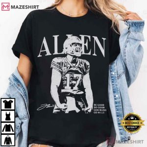 Josh Allen God Bless Go Bill Vintage Game Day T Shirt (1)