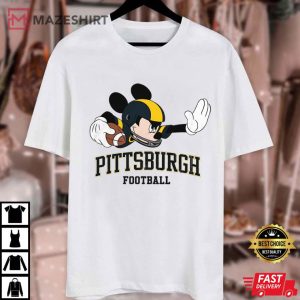 Pittsburgh Steelers Mickey Vintage Football T Shirt (1)