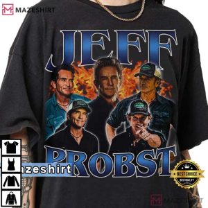 Jeff Probst Survivor Reality TV Show Vintage 90s T-Shirt