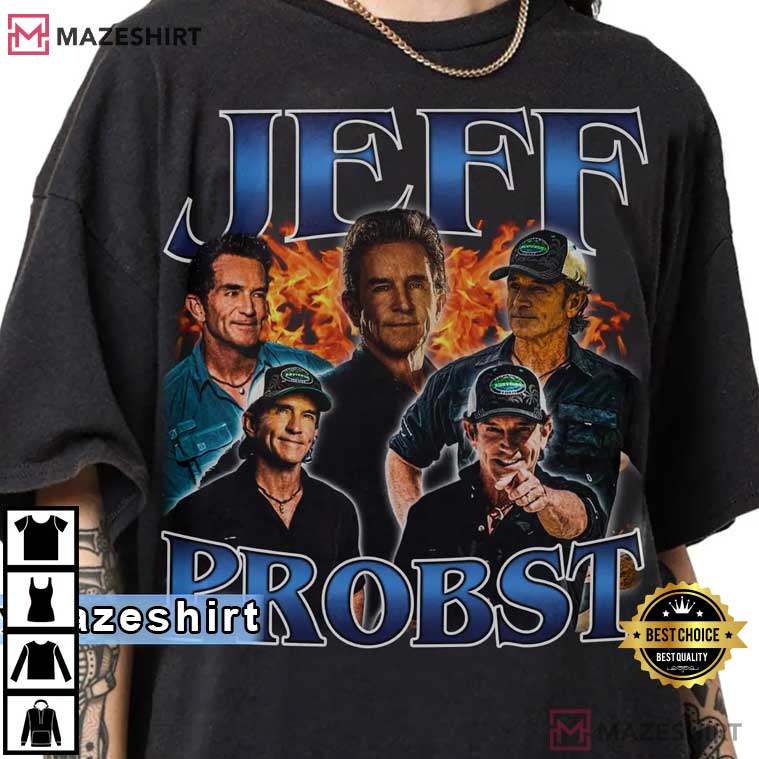 Jeff Probst Survivor Reality TV Show Vintage 90s T-Shirt Jeff Probst Survivor Reality TV Show Vintage 90s T-Shirt