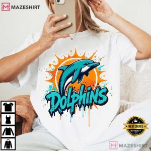 Miami Dolphins Football Sports Vintage Fan Gift T Shirt (3)
