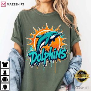 Miami Dolphins Football Sports Vintage Fan Gift T Shirt (1)