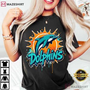 Miami Dolphins Football Sports Vintage Fan Gift T Shirt (2)