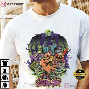Scooby Doo Cartoon Haunted Forest Creepy Gang Halloween T Shirt (2)