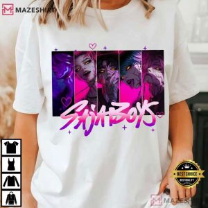 Saja Boys Kpop Demon Hunters Boys Band Retro Fan T Shirt (2)