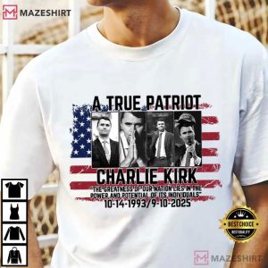 Charlie Kirk A True Patriot Transfer Ready To Press T Shirt (3)